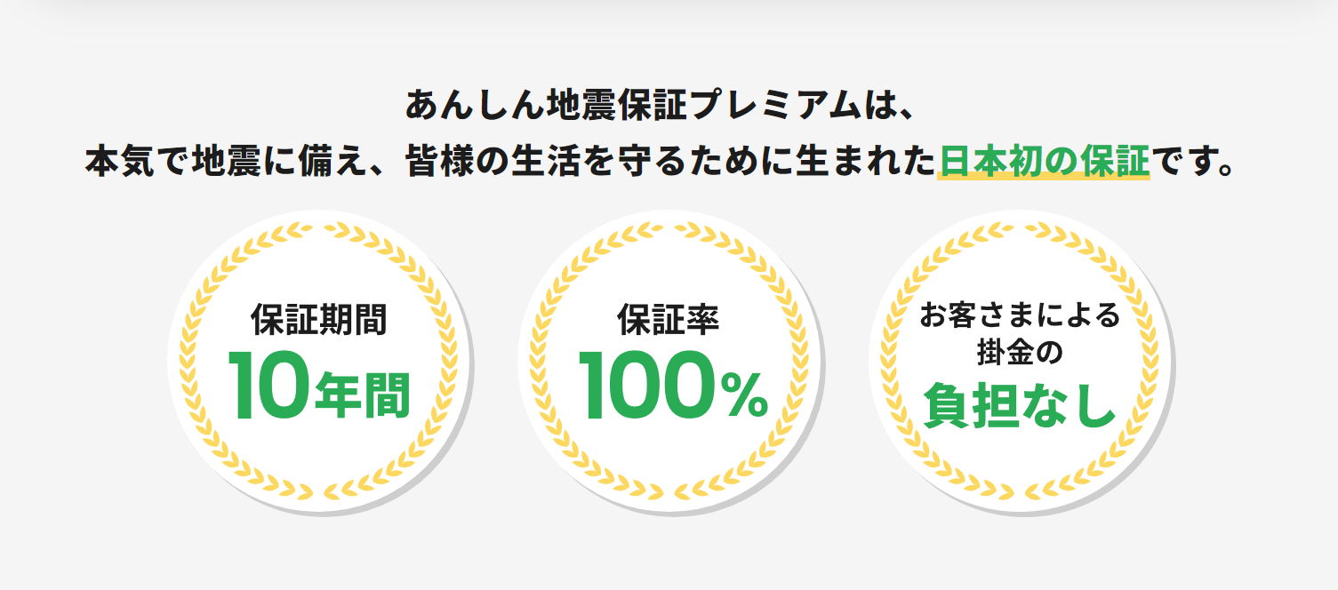 あんしん地震保証プレミアムで地震対策万全！GNクリエイトの耐震等級3認定住宅